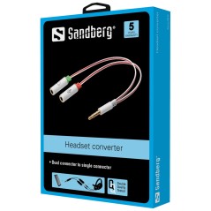 Sandberg Headset Converter for Apple (508-59) - Seamless Audio Compatibility & Superior Sound Quality